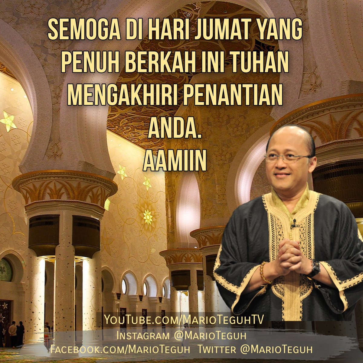 marioteguh's tweet photo. Aamiin ... 🙏💝🙏

#doapagi #Jumatberkah #MarioTeguhTV https://t.co/xbkj8dxUSl