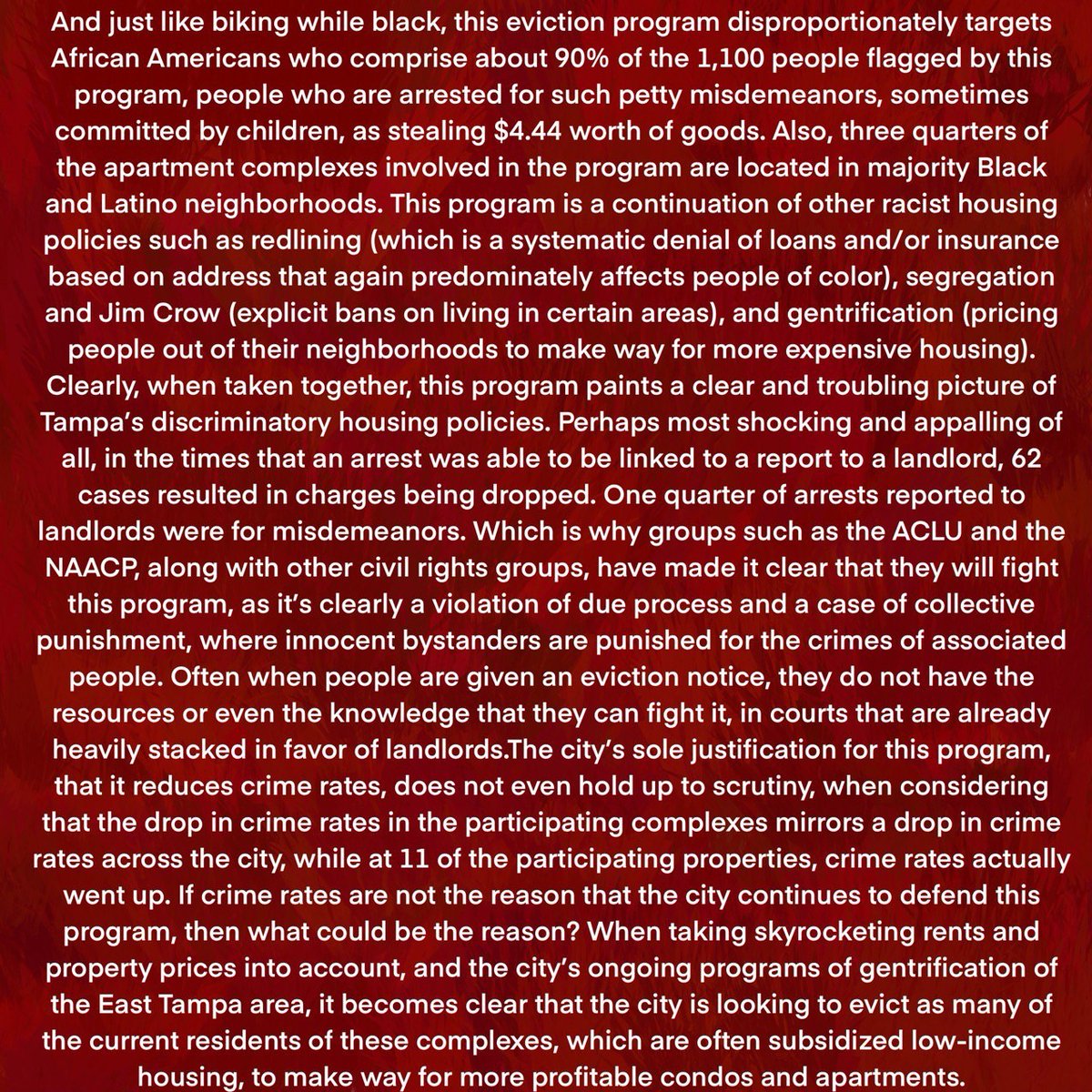 TAARPR's tweet photo. TBCAC Statement Condemning TPD's Racist Eviction Program
#StopTPDsRacistEvictionProgram
#CommunityControlOfThePoliceNow https://t.co/S85k2T8TGx
