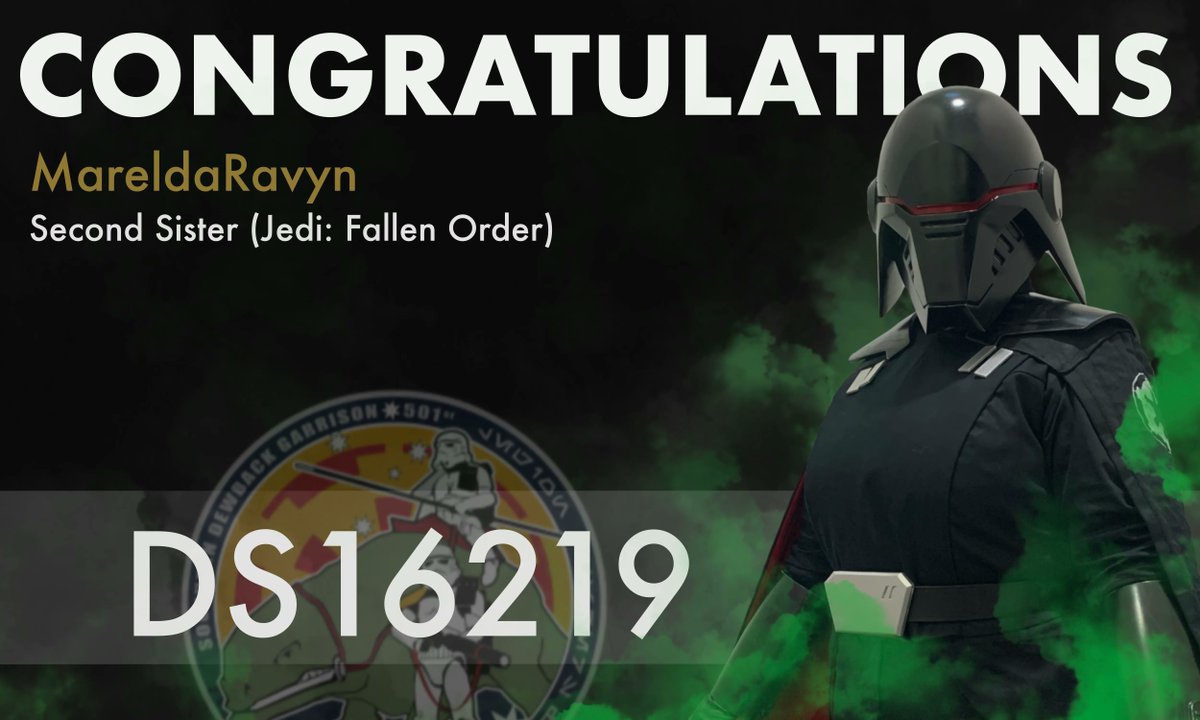 Congratulations to MareldaRavyn on the approval of her Second Sister! Always great to see new, cutting edge, costumes coming through. The jedi will be quaking in their boots.