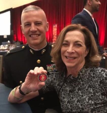 KVSwitzer's tweet photo. Happy Veterans Day! So grateful for veterans! Thank you! Remembering how I was honored to receive this challenge coin three years ago at the @Marine_Marathon Dining Out dinner.
#BeFearlessBeFree
#VeteransDay
#VeteransDay2021
#261Fearless
#AdidasWomen
#AdidasRunning
#adidas https://t.co/lbJ6PnQBKn