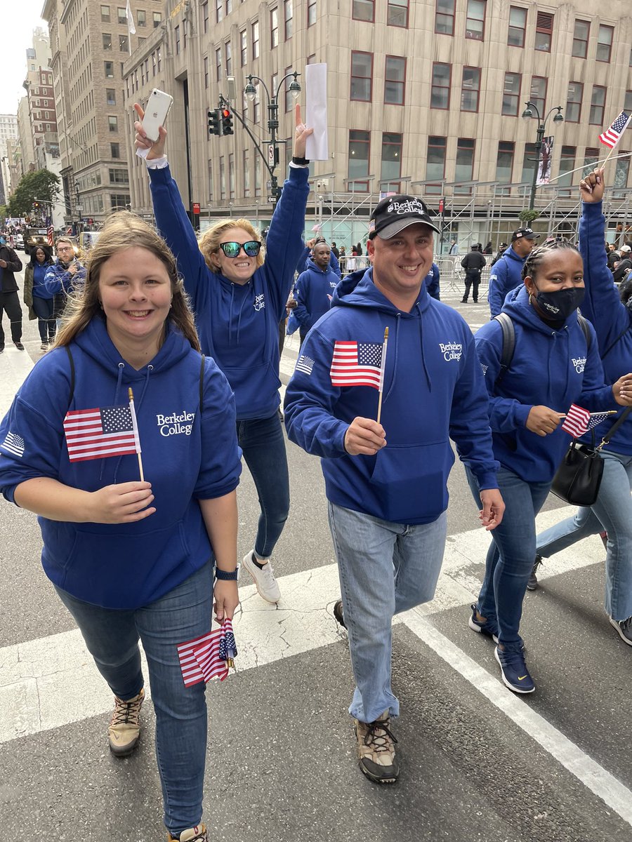 BerkeleyCollege's tweet photo. Berkeley College was honored to participate in New York City’s #VeteransDayParade today! #veteransday #veteransday2021 #nyc https://t.co/28e5vmXhWF
