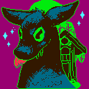 harpeymeister's tweet photo. so we're doing this pixel outline game at work again where you're given a specific silhouette and you need to fill it in with something that is not the same as what the shape implies.
i have turned everything into strange animals.
#pixelart #colourthis https://t.co/d1rQ06qmyR