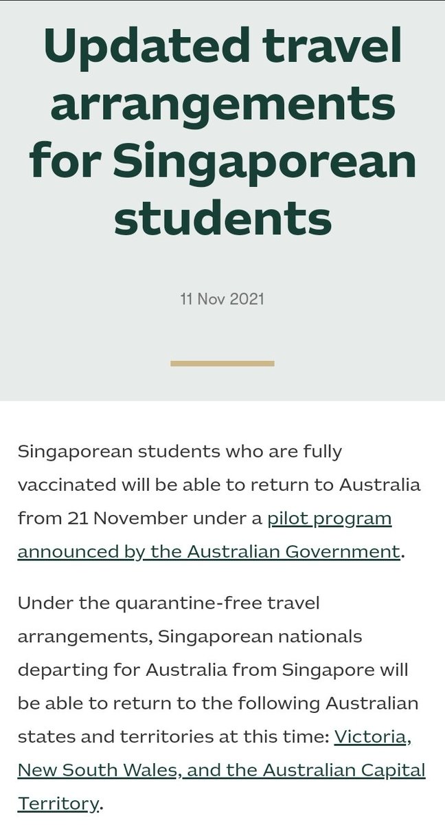 Why are Singaporean students any different than other students vaccinated with same vaccines? Every student has equal right to oncampus education. <a href="/GroupOfEight/">#Go8</a>, you should be lobbying to bring each one of us back, stand against blatant racism!! <a href="/ScottMorrisonMP/">Not ScoMo</a> #LetUsBackToAus