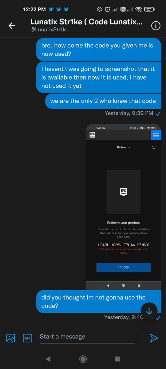 IamNoNo_27's tweet photo. Hey Y'all just wanted to vouch for this awesome nice dude @Pythonnk on how he tried to save someone evn if it is not his fault, for all of you who haven't follow him please do #pythonlegit
Ima drop here convo of what happen and what makes this dude awesome, other pics on comment https://t.co/xB7aqLnk26