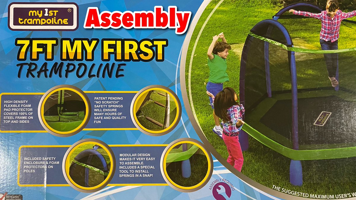 Promo4MyYT's tweet photo. #Unboxing #Assembling 
My First 7FT Trampoline 
#ProductReview #MoThung 
#U1Min #AllSeasonsUSA
#CuocSongMienTrungNuocMy

https://t.co/e6USLNzLXN https://t.co/QVi8hRDEG3