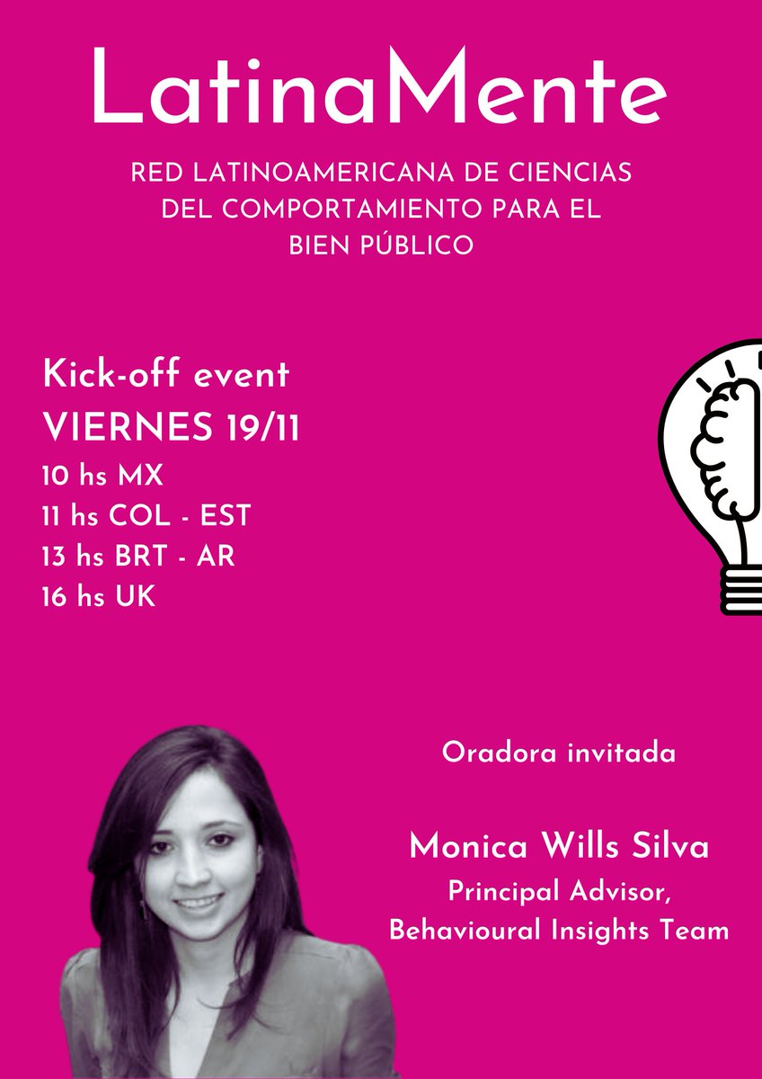 SAVE THE DATE: FRIDAY 19/11. One of the amazing speakers we will have is <a href="/mowills/">Monica Wills-Silva</a>, Principal Advisor @B_I_Tweets.  
Get your tickets before they run out! bit.ly/latinamentekic…