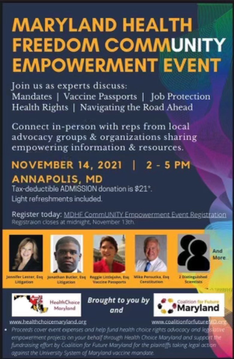 If you’re in Maryland. Register for this event Sunday and we can hang out. 👊🏻🇺🇸