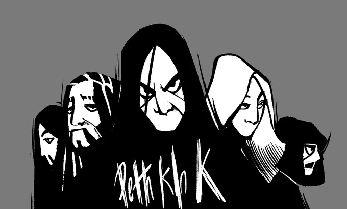 wanted to make a cringe dethklok poster 