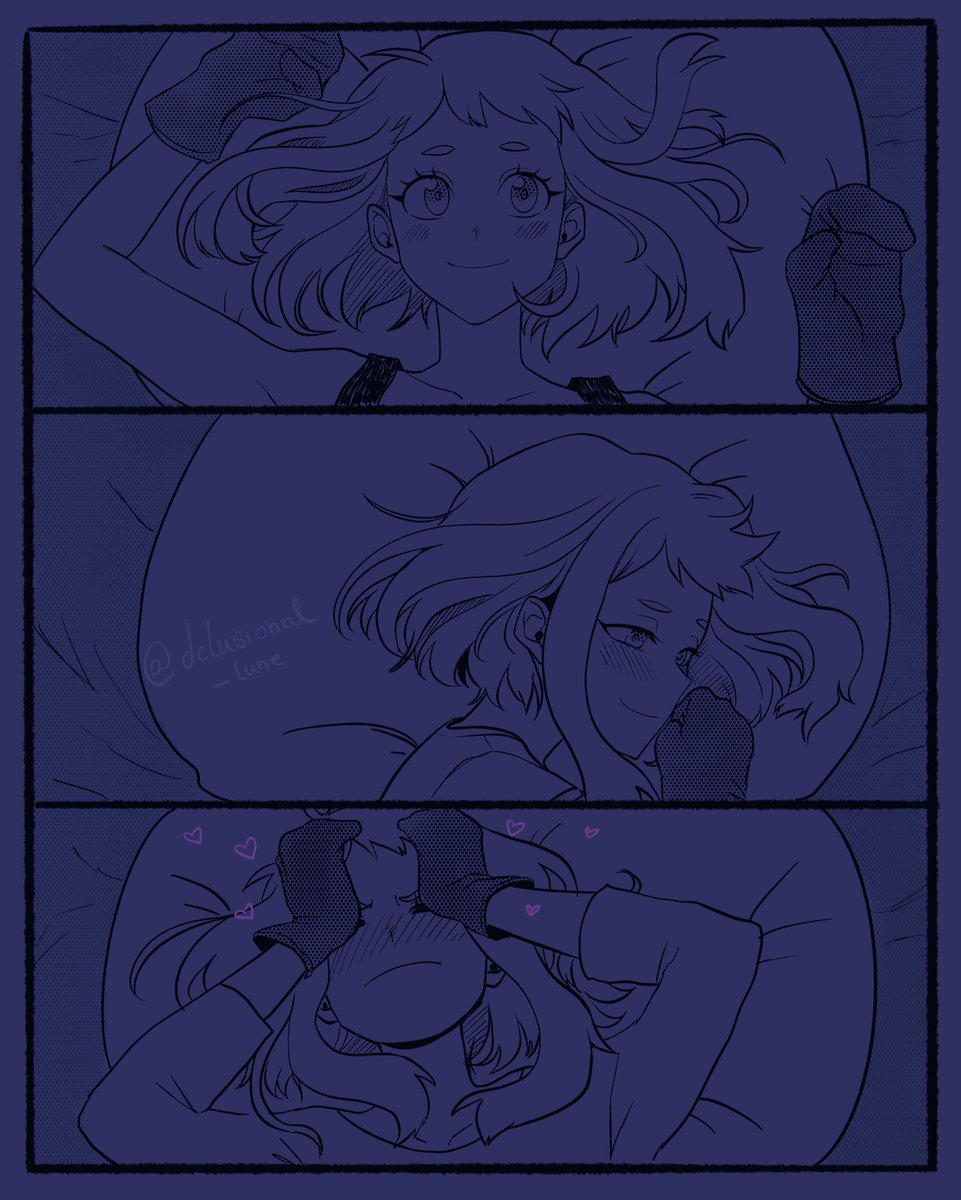 fiery_lune's tweet photo. having a crush is cool and all but have you ever had a good night of sleep??
me neither
#bnha #urarakaochako #digitalart #doodle https://t.co/Ze8SPT02l8