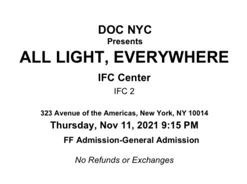 wgeorgelouis's tweet photo. Third viewing of one of the year’s best documentaries. My first time in a movie theatre. I wasn’t able to see it at @CEfilmfestival but knew it’d be at @DOCNYCfest #AllLightEverywhere https://t.co/KMjXRu4LY2