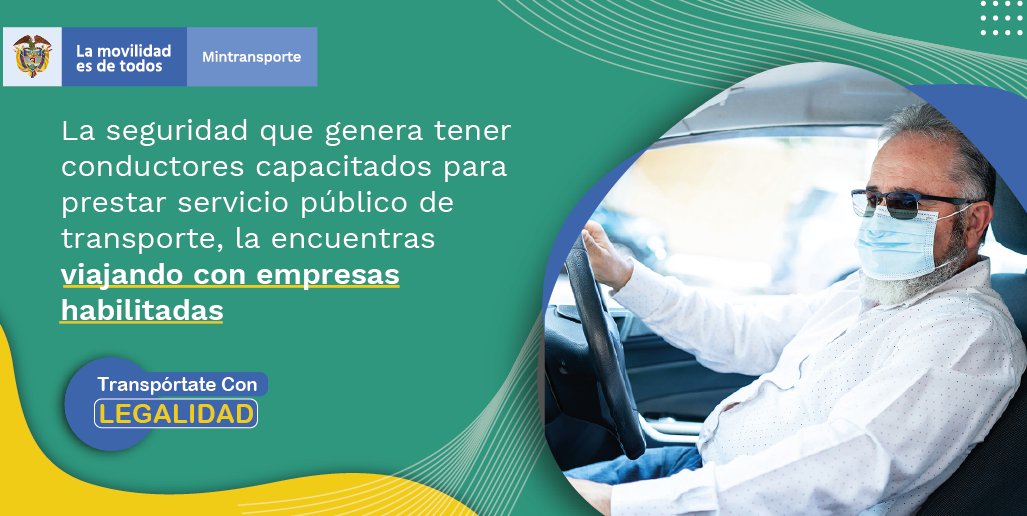 MinTransporteCo's tweet photo. ¡Frenemos la ilegalidad! Con la vida y la seguridad de los pasajeros no se juega. #TranspórtateConLegalidad por las vías de Colombia. #PuenteFestivo https://t.co/JRbAHX4ObX
