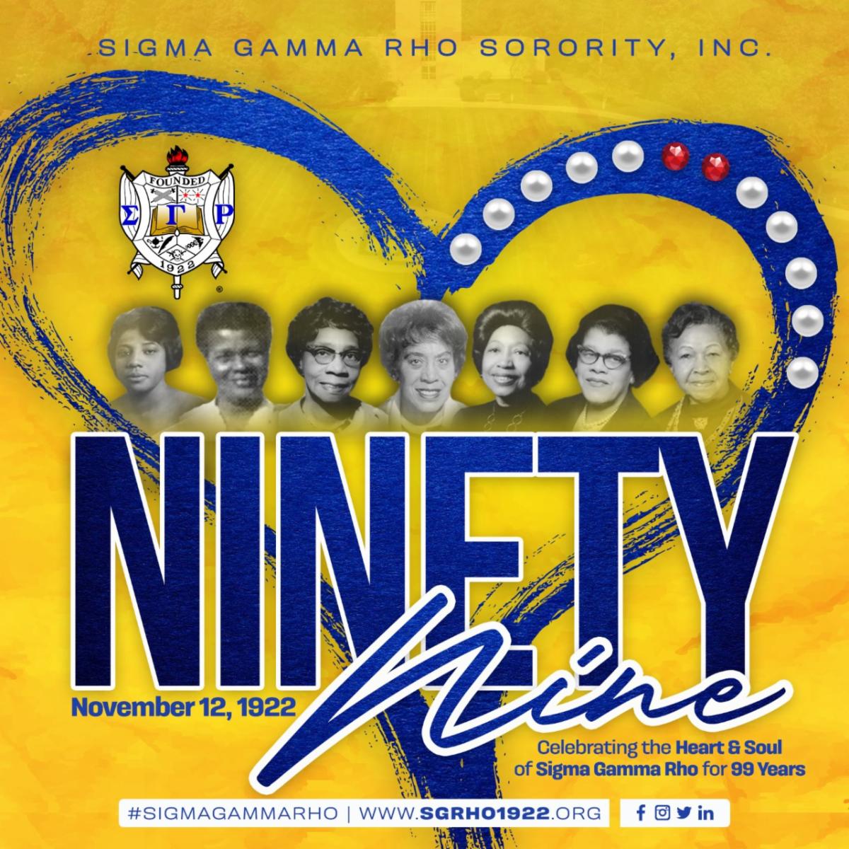 SGRho's tweet image. HAPPY FOUNDERS DAY!

On this 99th anniversary we are celebrating the HEART &amp;amp; SOUL OF SIGMA, our members, affiliates, staff and partners. 

Let&apos;s continue to build upon the foundation that was started 99 years ago! 

#SigmaGammaRho #SGRho #Greater #SGRhoTurns99