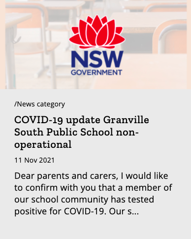 ➡️Hannans Rd PS
➡️Hume PS
➡️Lethridge Park PS
➡️Quakers Hill East PS
➡️Holy Name PS (Forster)
➡️Santa Sabina College
➡️Lakes Christian College Castlereagh (N/C)

NSW: total reported closures3⃣0⃣7⃣

Report received today - Knox Grammar Preparatory has a +ve case but hasn't closed.