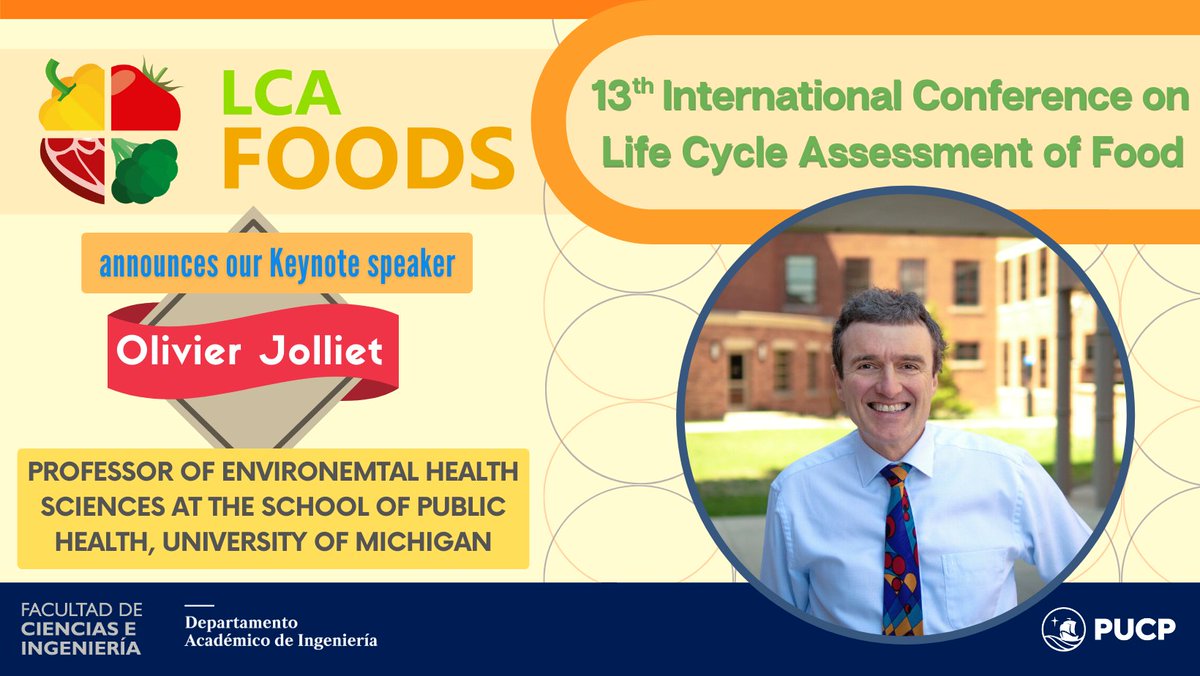 Dr. Olivier Jolliet is our first outstanding #KeynoteSpeaker at #LCAFOODS2022🥔🍓🫑Professor Jolliet has pioneered the developement of LCA method for Agriculture and Food Production comparing nutritional and environmental impacts of food systems #LCA #FoodSystems #FoodSupplyChain