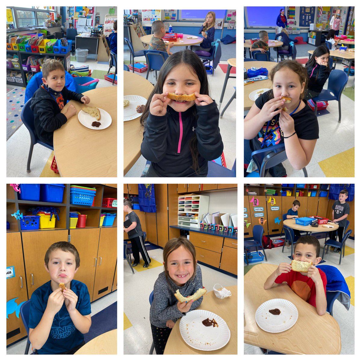 MissETechie's tweet photo. After reading all different versions of Little Red Hen & comparing texts, making connections, and summarizing, we made our OWN bread! These little leaders were ALL willing to #synergize & help make this yummy treat! 🍞❤️🐓 #textconnections #homeec #worktogether @juliamiddleton_ https://t.co/WsrnVDssr9