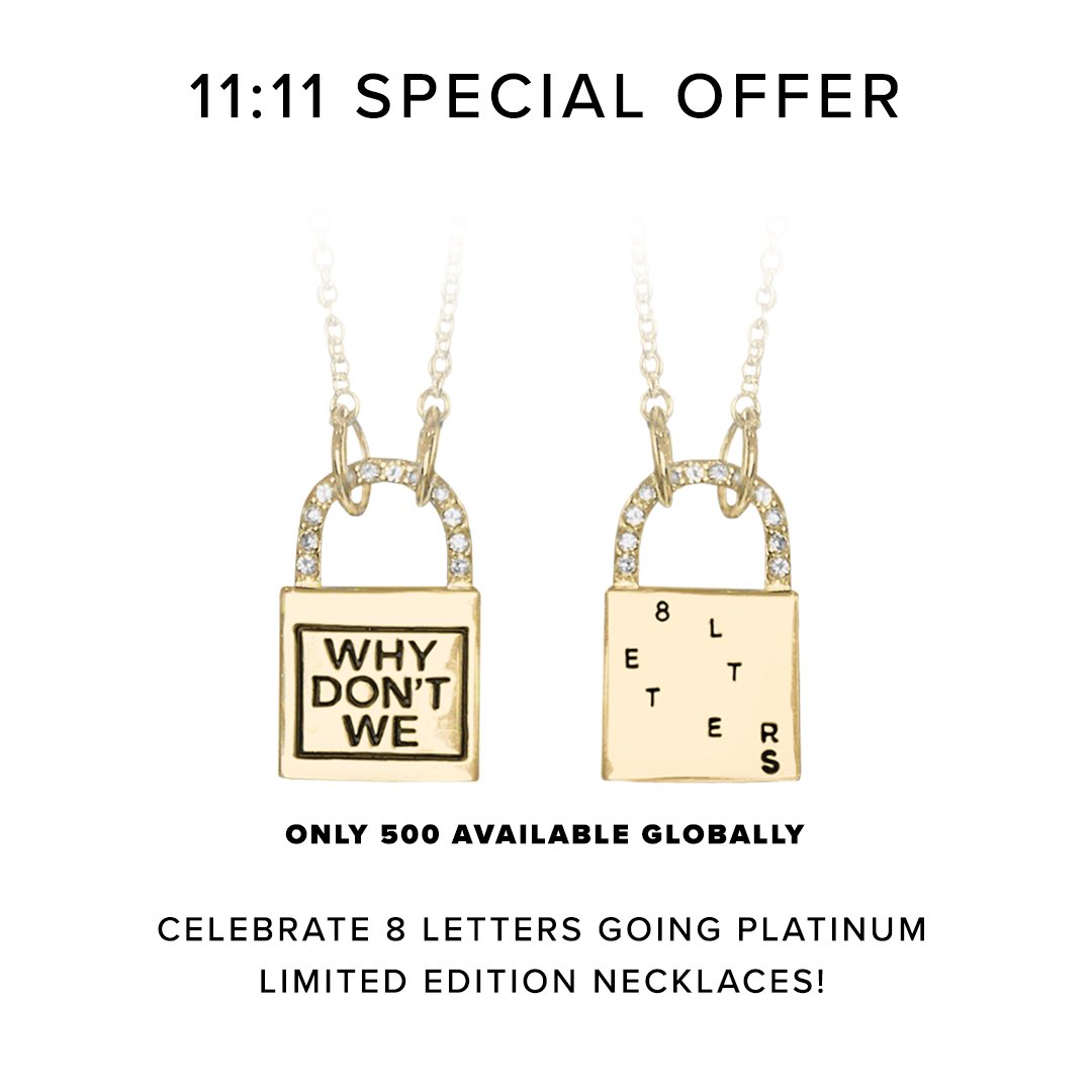 Why Don't We Initial Lock Gold Necklace Gold