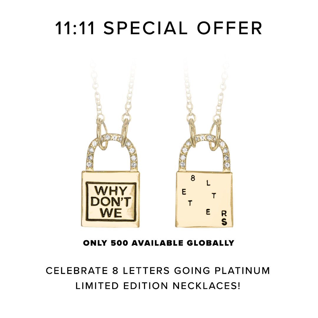 to celebrate 8 letters going platinum we got some new drip for ya store.whydontwemusic.com/initial-lock-g…
