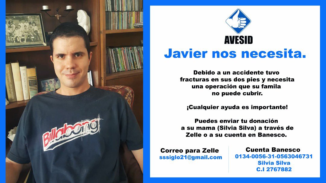 avesid's tweet photo. Gracias a todos los que nos han estado apoyando con el. Así de Javier! Necesitamos tu colaboración pues además Javi va a necesitar de placas y tornillos para la reconstrucción de los pies. Por favor, ayudemos! Entre todos llegaremos a la meta! #TodosconJavi https://t.co/A722vn6o9k