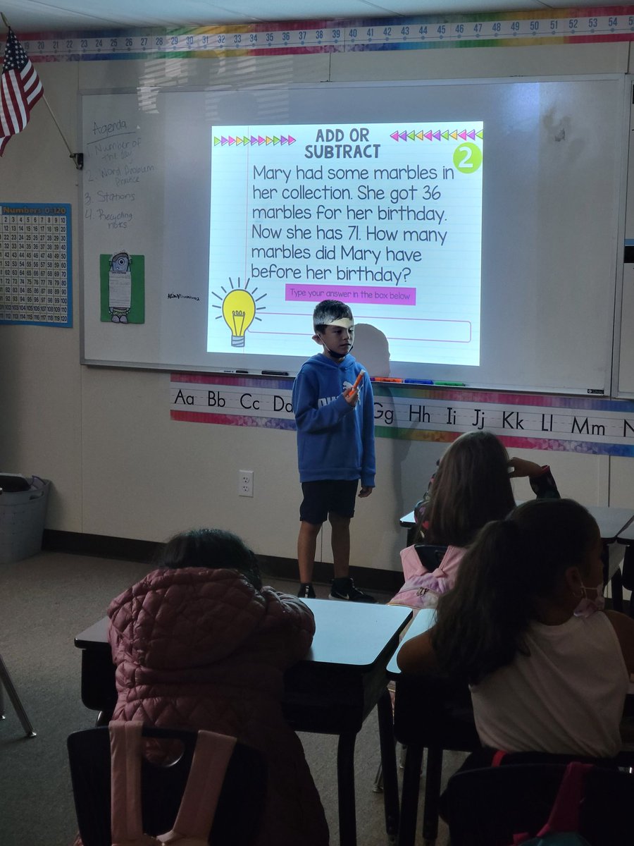 Rebash20709's tweet photo. Students got to be the teacher today when working on word problems. They walked the class through the steps to solve while explaining their thinking. At the end, someone said "Mrs. Ashley, it's harder to be a teacher than I thought."  @ClancyMathMom @EastsideCISD @terribnsn https://t.co/IUJb2iAldt