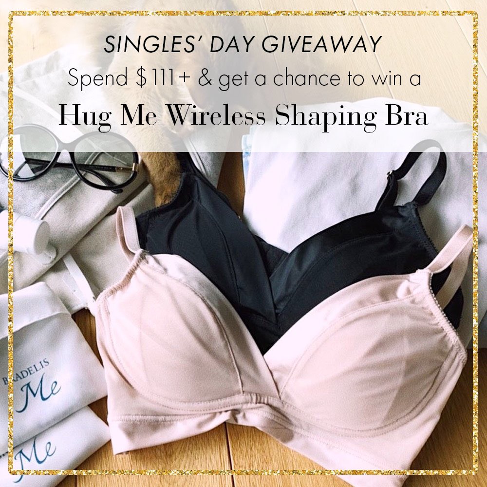 Bradelis New York on X: 💓SINGLES DAY GIVEAWAY💓 Spend USD$111+ online &  win a free Wireless Shaping Bra! Our wireless bras provide functionality,  style and comfort all in one.  #FindABetterFit  #Giveaways #
