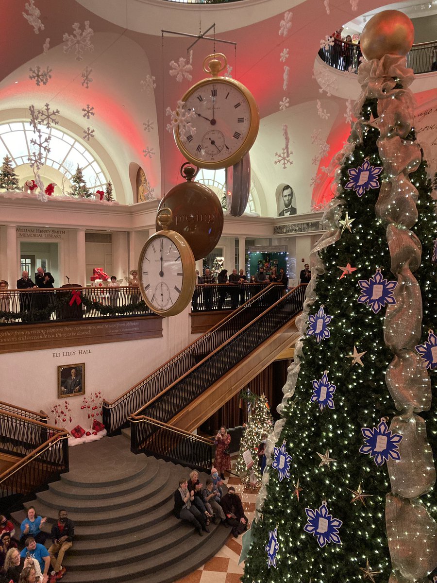 SAIndiana's tweet photo. Turning on the #FOTIndy tree at tonight’s opening night really makes it feel like Christmas! Thank you to everyone adopting #IndyAngelTree Angels tonight. 💕 @IndianaHistory https://t.co/UGQ4zOFh0y