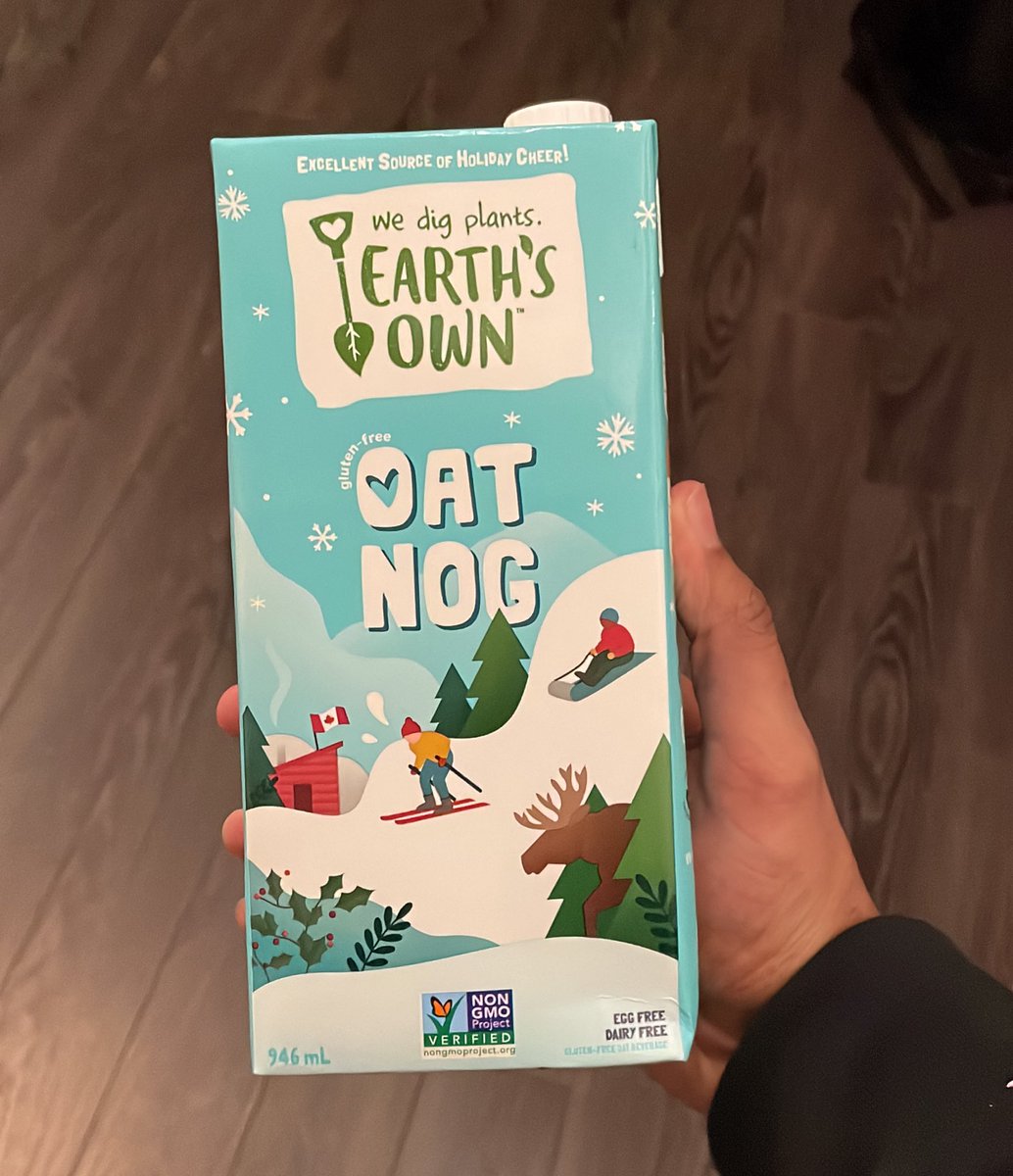 tejas2991's tweet image. Oh this is so good! @earthsowncanada #OatNog #plantbased