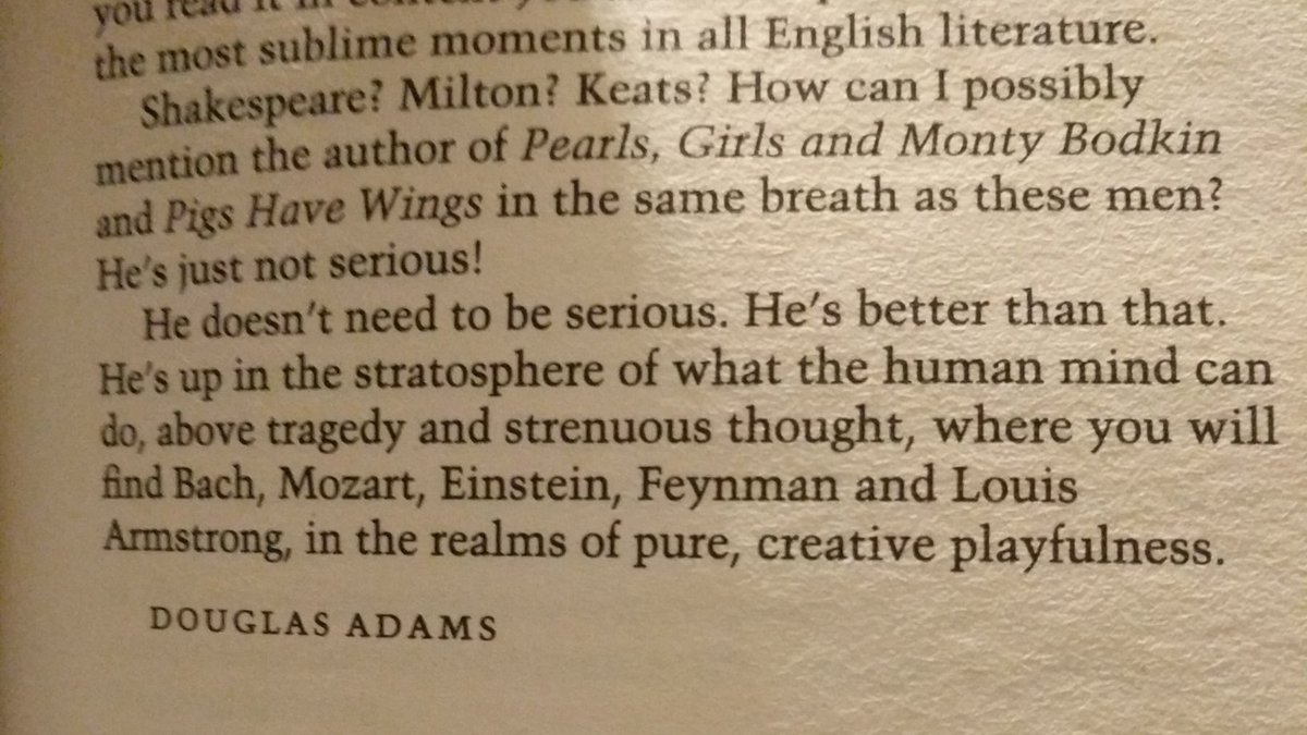 OfWodehouse's tweet photo. Personal story:
When I first read My Man, Jeeves I was trying to talk to a friend about our author's influence on Adams and I was told I didn't know that I was talking about. Ha!
#sunsetatblandings https://t.co/cPTmA4L8w5