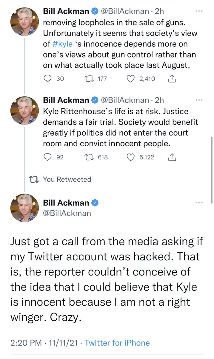 Cernovich's tweet photo. For those who don’t know, this is a very normie Democrat and hedge fund manager.

A real Democrat in other worlds. 

To get a sense of what a manifest injustice the Kyle Rittenhouse case has been, read this. 

And also the media’s reaction. https://t.co/Z8aiUJg6yB