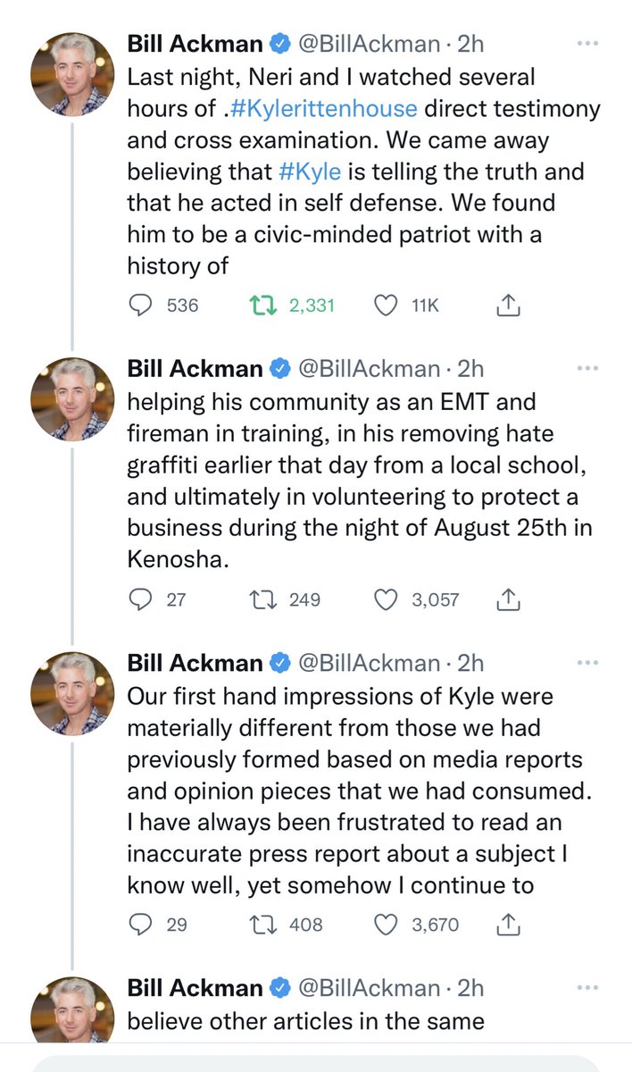 Cernovich's tweet photo. For those who don’t know, this is a very normie Democrat and hedge fund manager.

A real Democrat in other worlds. 

To get a sense of what a manifest injustice the Kyle Rittenhouse case has been, read this. 

And also the media’s reaction. https://t.co/Z8aiUJg6yB