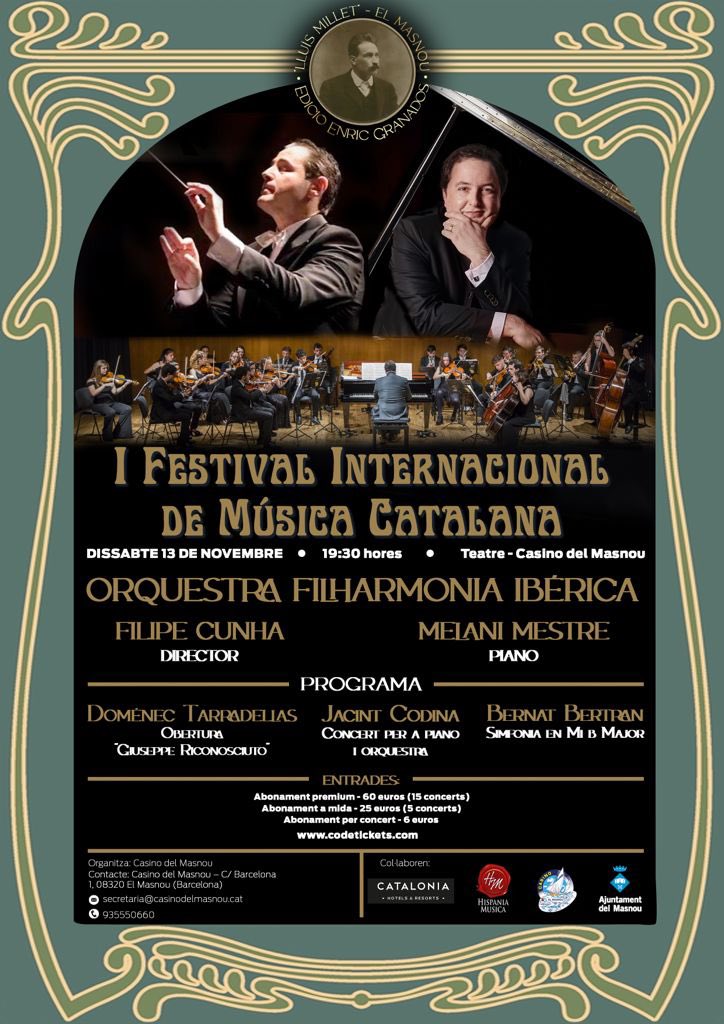 Dissabte 13 estrena a Catalunya del 1er Concert per a piano d’un compositor català: Jacint Codina!! + Simfonia de Bernat Bertran i Obertura de Terradelles. Com sempre, gràcies per l’enorme interès i difusió de <a href="/tv3cat/">TV3 és ara @Som3Cat</a> <a href="/tonipunti/">Toni Puntí</a> <a href="/catalunyamusica/">Catalunya Música</a> <a href="/assaig_general/">Assaig general</a> <a href="/natalia_garriga/">Natàlia Garriga</a>