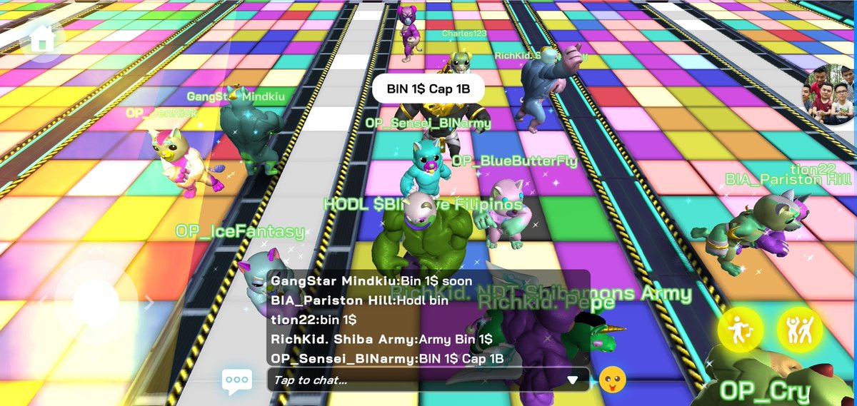 AstronautXmoon's tweet photo. #BINarmy ๐คฉ๐คฉ๐คฉ
Look at https://t.co/hn0ecsvUcI
๐ฅณ Right now #Dance #Metaverse
ROOM: PEPE
PASS: 1234
#ToTheMoon https://t.co/0Jw4p6tbuT
