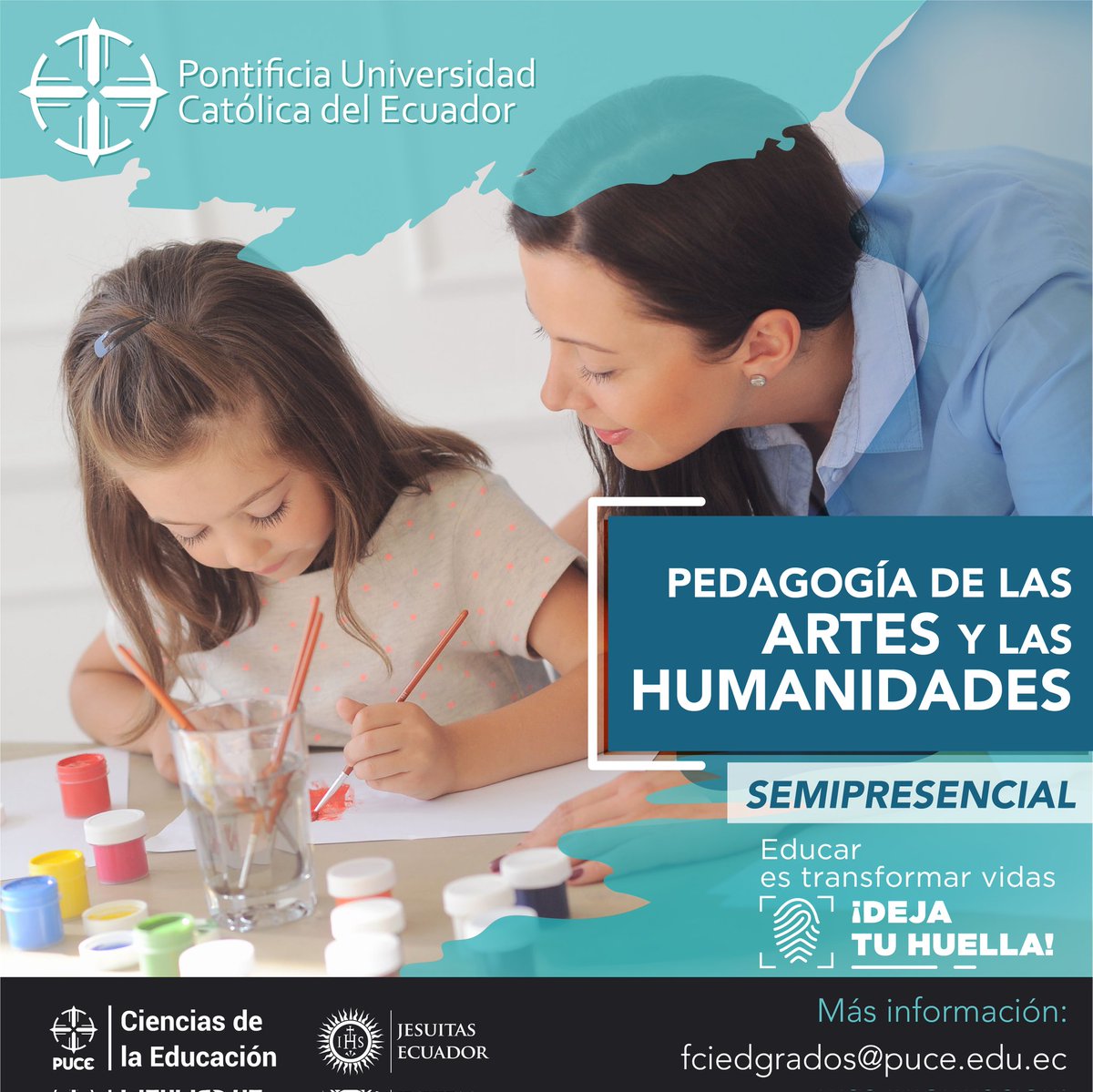 #INFORMACION| 🧐📚Te ofrecemos la modalidad semipresencial, en la carrera de Pedagogía de las Artes y las Humanidades, el tiempo ya no es una barrera para estudiar lo que te apasiona.

‼️📚Deja tu huella. 📚‼️

#PUCE #FCIED #pedagogia #artes #humanidades #CarrerasUniversitarias