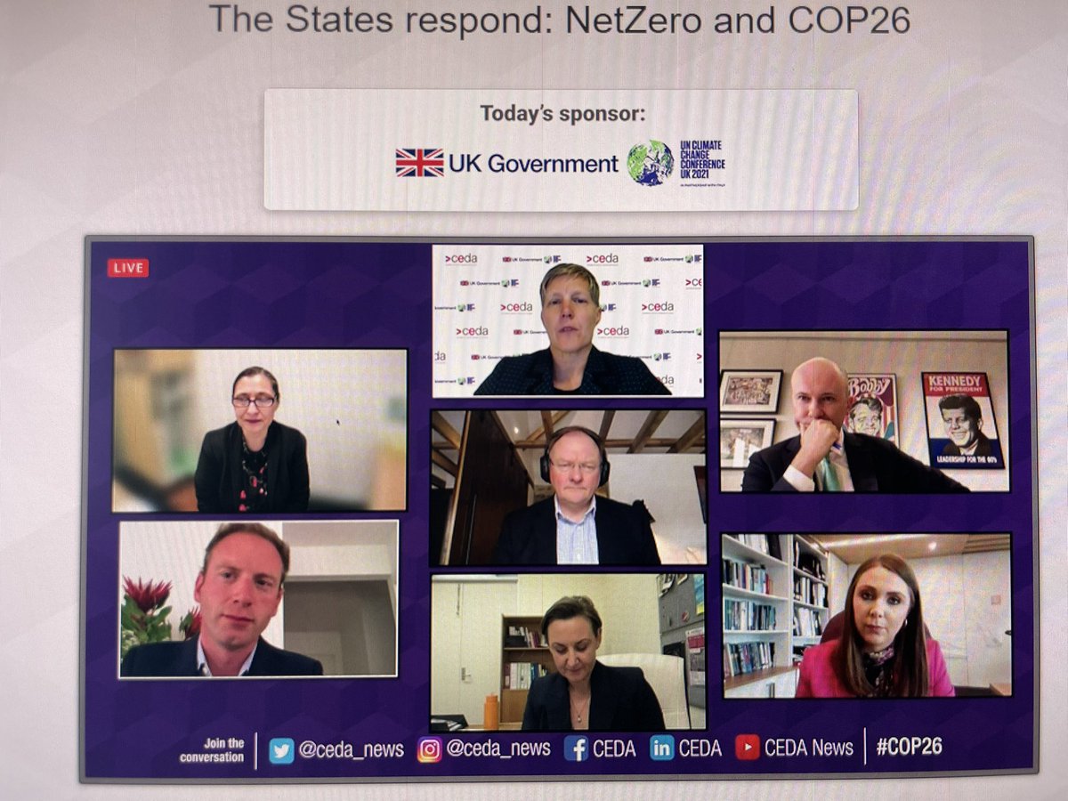 clint_obrie's tweet photo. 6 State Environment and Climate Ministers, a Chief Executive, a High Commission, and a partridge in a pear tree - #COP26  how can our States drive progress on #ClimateAction? @meaghan_scanlon @Matt_KeanMP @LilyDAmbrosioMP @akhil_abe https://t.co/x8Vd0UuZIG