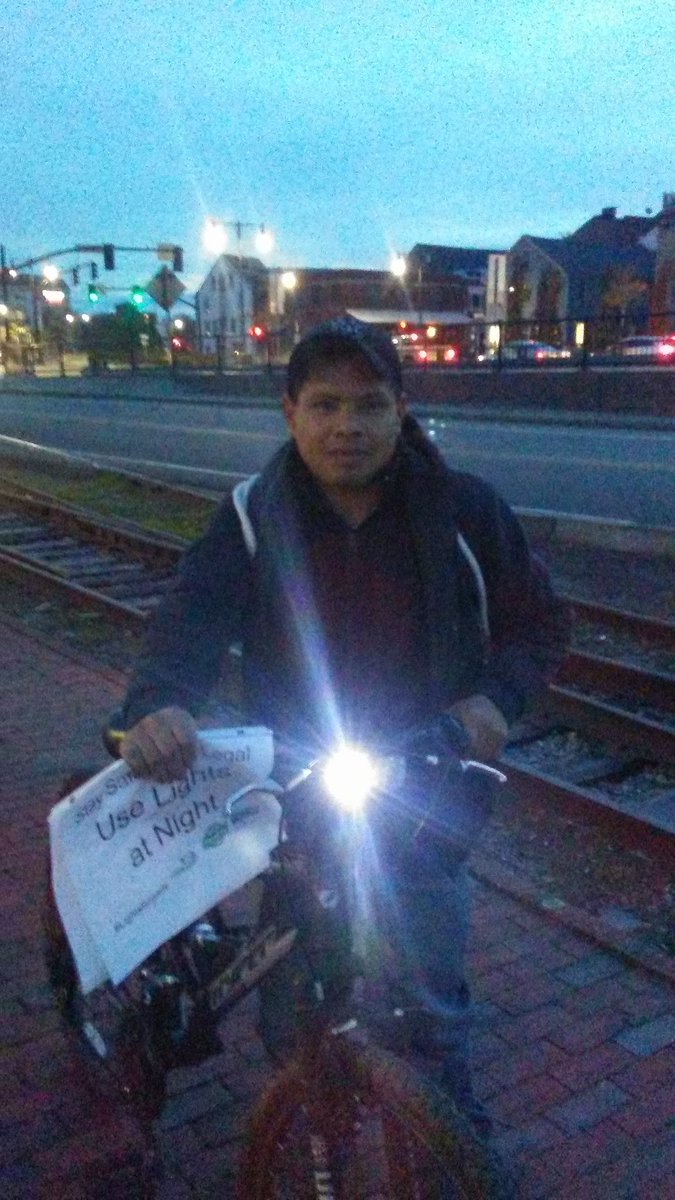 SouthCoastBikew's tweet photo. #LightsBrigade -Use Lights at Night! The South Coast Bikeway Alliance is lighting up cyclists. Thank you @UnitedWayofGNB for funding these great light sets as part of the @MassBike Lights Brigade. Do your employees ride bicycles to work? Let us know and we will pay you a visit. https://t.co/ScsQ51117L