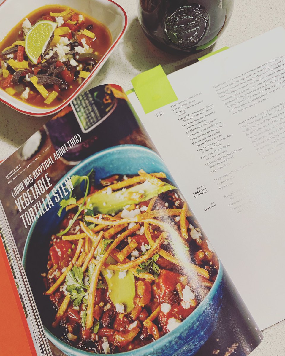 ChefAshley15's tweet photo. Rainy days call for vegetable tortilla soup 🍲 #crissyteigen #cravings #5k #colors https://t.co/hzs9e6MmCw