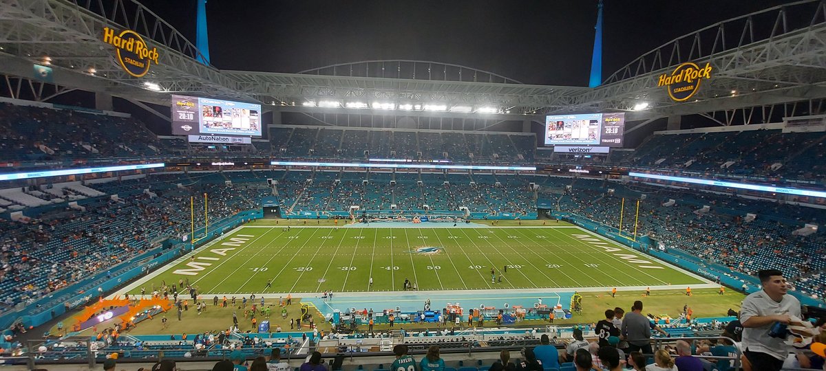 ZealousSword's tweet photo. What a marvelous view to watch your first game at Hard Rock Stadium. Section 347 was worth the trip from Arizona. @serchqp #FinsUp https://t.co/sYSv6k1VKa