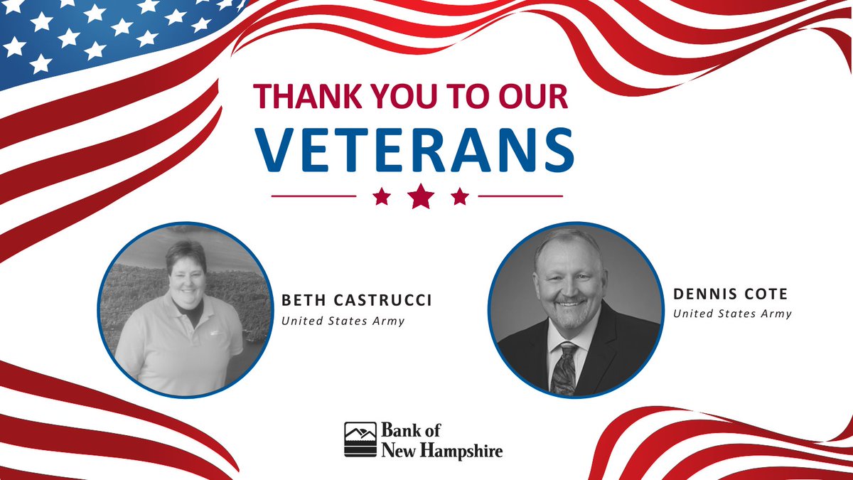 BankNH's tweet photo. Our offices are closed today in observance of #VeteransDay. Thank you to all the men and women who have served our country. Today, we would like to honor and say 'thank you' to our employees who have served and continue to serve. https://t.co/0Qvy691puC