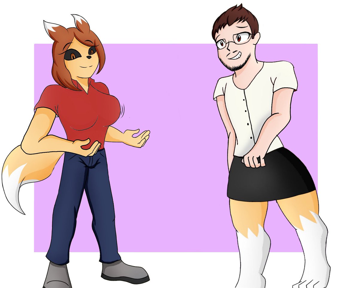 KoppieZn's tweet photo. Me and @KyukaF know each others bodies quite well after numerous amounts of swaps! So what would happen if you only had half of that? That's what we will test ourselves tonight, right Kyuka? πππ
#bodyswap #bodypartswap #TF #swap #art https://t.co/NeDFRahFPN