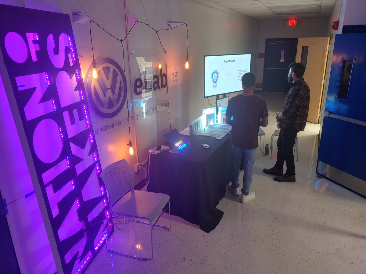 choochupacabra's tweet image. Our Seniors' lighting exhibit was...LIT! Programmable LED signs & a thorough proposal for safety lighting the staff & student lots at RBH.