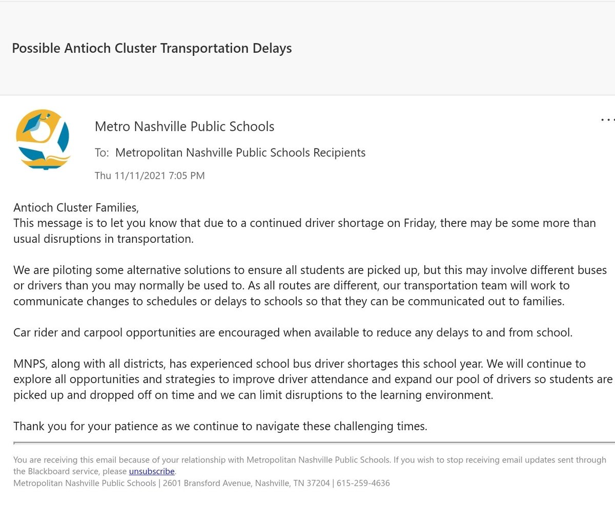 Please be advised....