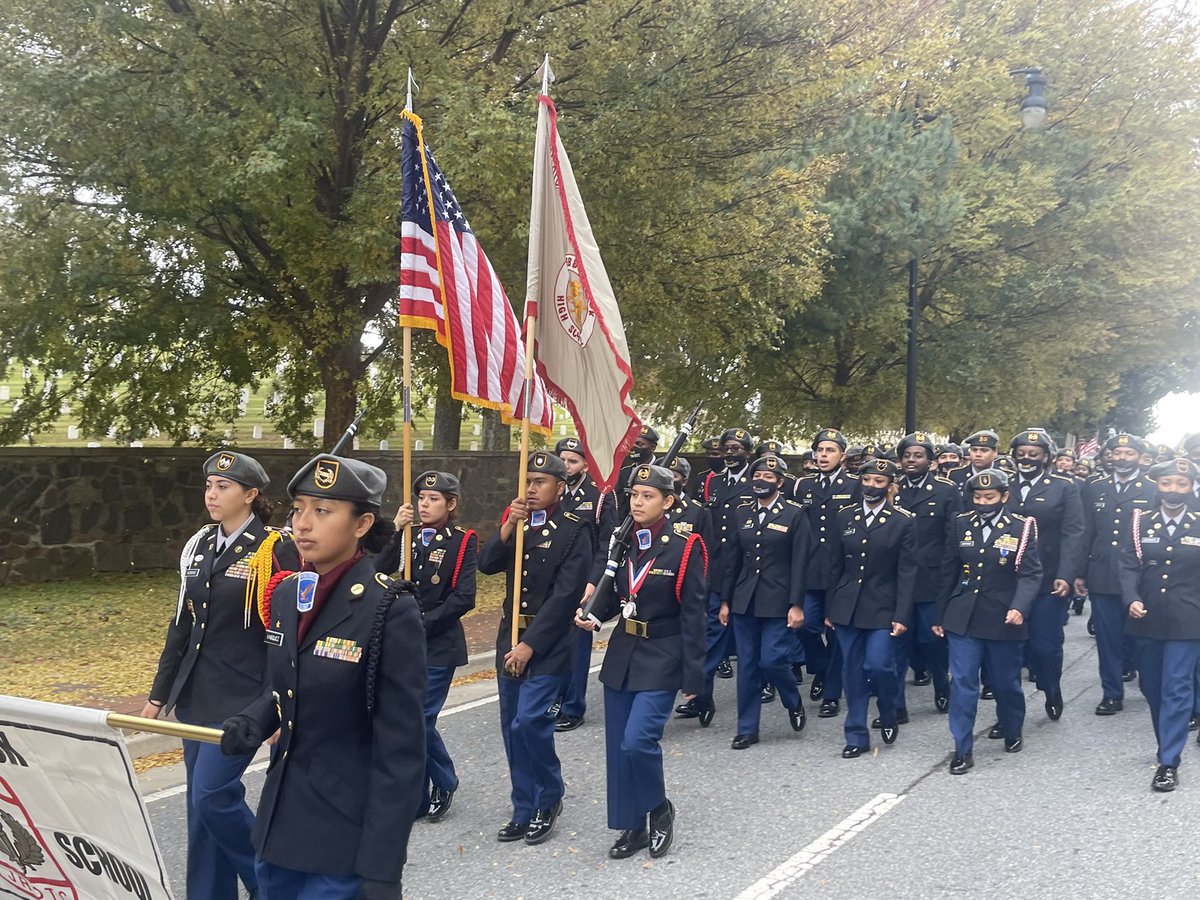Thank you to all who have served! So proud of our JROTC cadets and their participation in today’s Veterans Day parade #proudpebblebrookprincipal