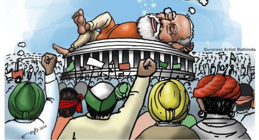 rajmorcha's tweet photo. Agricultural trade laws are only for the crony capitalists,they does not ensure MSP for produce of farmers.
Buying produce at pennies from Farmers &amp; selling it in market at 4-5 times higher price.
Isn’t this a loot of farmer and consumer by Corporates? #ModiCausing_FarmersDeath https://t.co/1xYenr1PEP