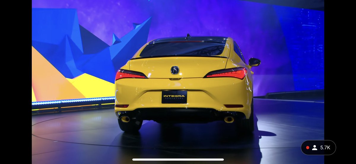 The yellow exhaust tips are certainly production intent, right? #integra