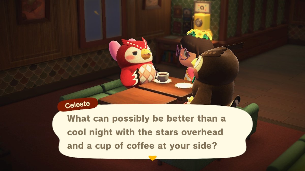 AmandaRuthAC's tweet photo. All of the interactions in the Roost have been precious! 
#theroost #acnhupdate #blathers #celeste #AnimalCrossing #ACNH https://t.co/xpigocEn1W