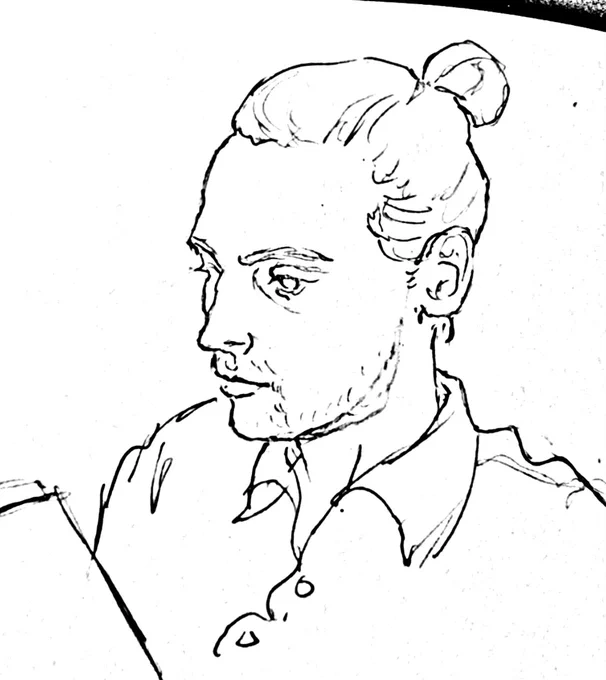 drawings in my sketchbook of my good friend josh 