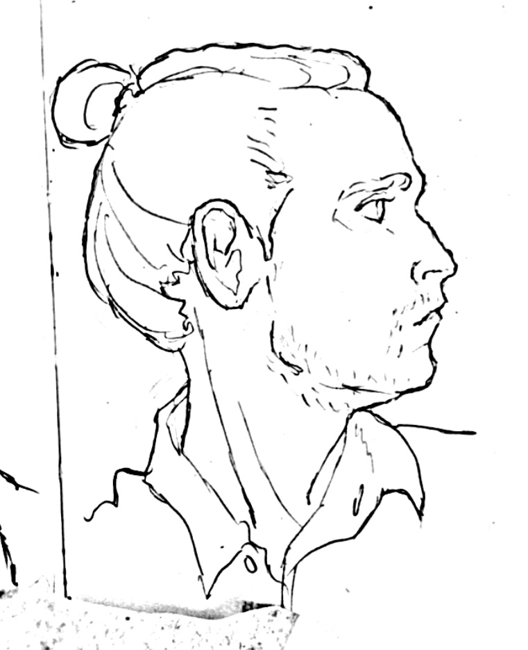 drawings in my sketchbook of my good friend josh 