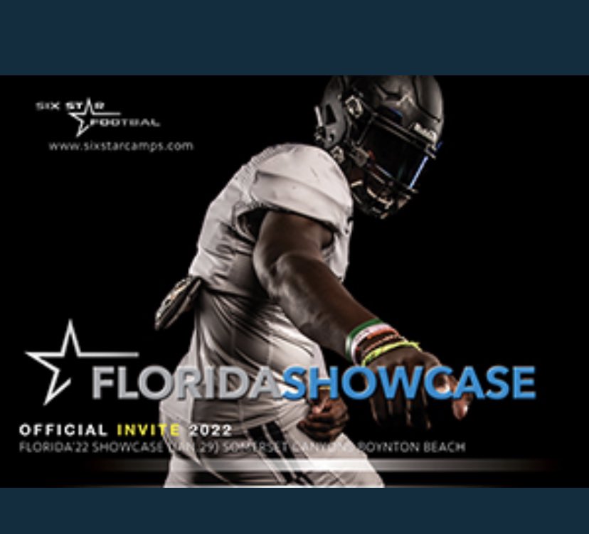 CareeTrent's tweet photo. Blessed to receive an invitation to the @6starfootballFL football camp💯@CoachJakeOwens9 @Coach_BenderPb https://t.co/Dj5HHxJDER