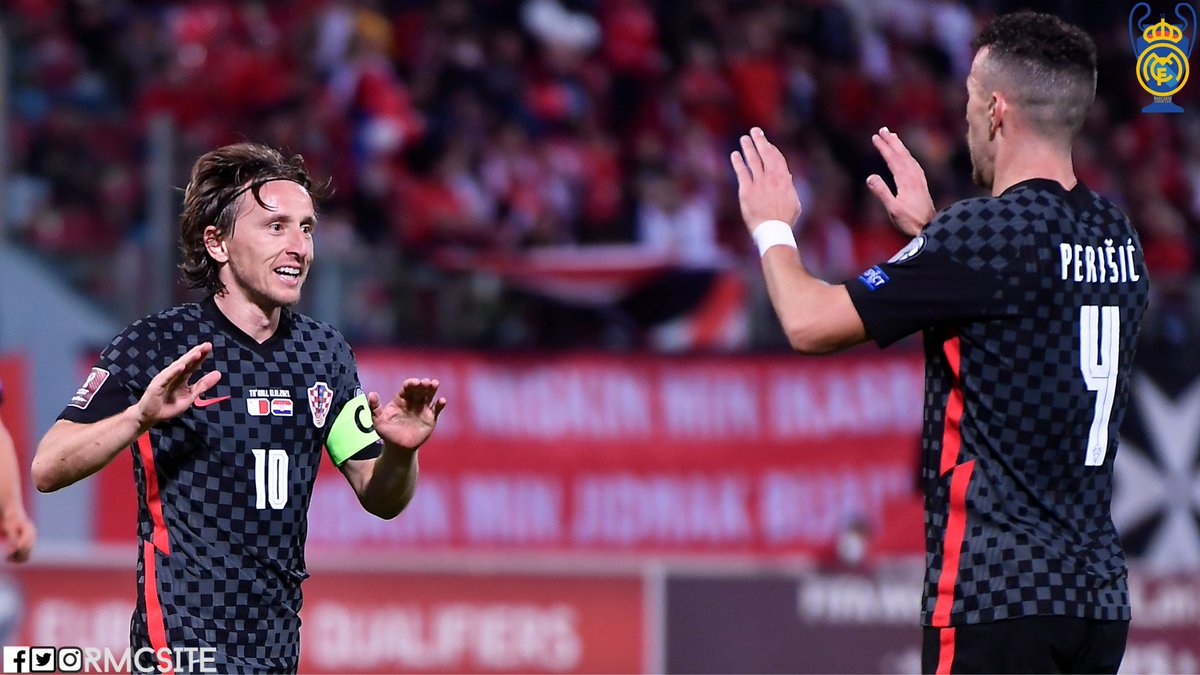 RMCSITE's tweet photo. 🇲🇹 1 - 7 🇭🇷

Luka Modrić disputó 54 minutos y fue clave en la goleada de Croacia a Malta, en partido clasificatorio para el Mundial. El centrocampista dio la asistencia a Caleta-Car en el segundo gol y marcó el cuarto de su selección.

#RMCSITE #MLTCRO #MLT #CRO #WCQ https://t.co/WXDq4aEcEX