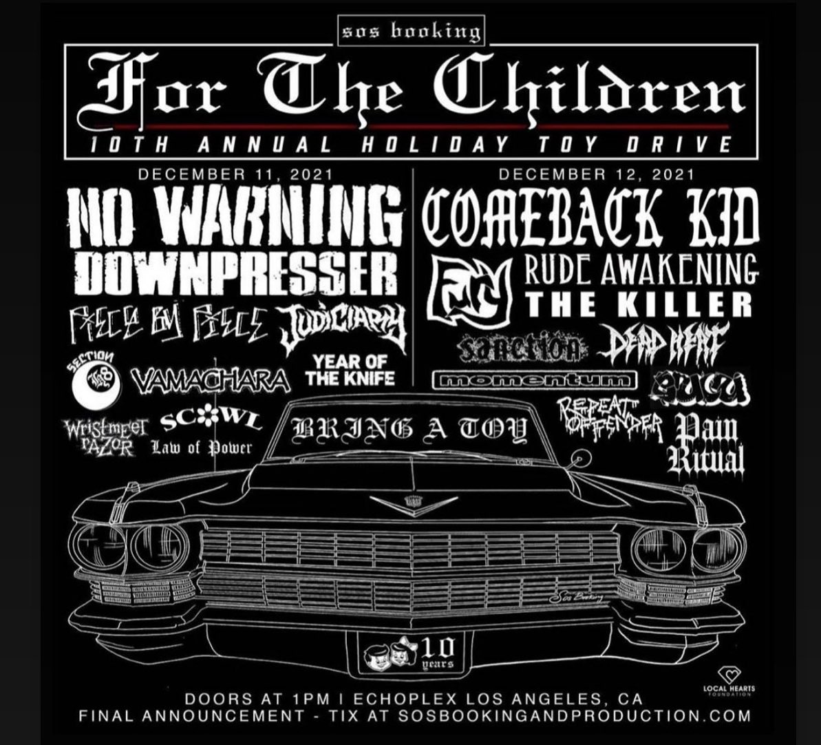 Our boys <a href="/PainRitual/">Pain Ritual</a> will be performing at For The Children Fest this December in Los Angeles alongside <a href="/cbktweets/">Comeback Kid</a> @downpresserhc <a href="/JudiciaryTX/">Judiciary</a> <a href="/XibalbaCA/">XIBALBA</a> and many more! 

Come out and show your support for this great cause! 

🩸🔪🕯