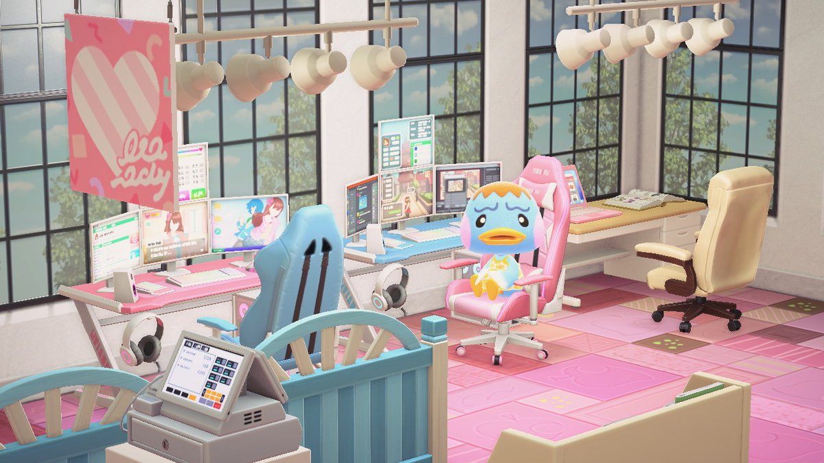 StephuAC's tweet image. Some cafes I've made! The first one was meant to be an internet cafe, but its a Gamer Gal cafe now B) 

 #AnimalCrossing #ACNH #NintendoSwitch